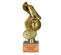 Trofeo de fútbol Larius - ST3 (con texto personalizado, dorado)