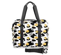 Trofeo de fútbol vacas bolsa de viaje para mujeres y hombres, estampado de fútbol, bolsas de fin de semana durante la noche, bolsa grande de 32 L, bolsa de cabina para deportes, gimnasio, yoga, color,