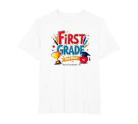 Trofeo de Logro de niño de Primer Grado Primer Lugar Primer Grado Camiseta, Hombre Tallas Grandes, Blanco, 3X Alto