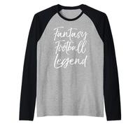 Trofeo del Campeonato de la Fantasy League Fantasy Football Legend Camiseta Manga Raglan