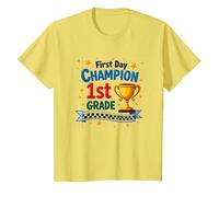 Trofeo Estrella Estrella Primer Día Campeón Primer Camiseta, Niños, Limón, 2 años