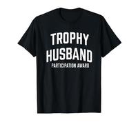 Trofeo Marido Participación Premio Matrimonio Humor Camiseta gráfica económica, Hombre, Negro, L