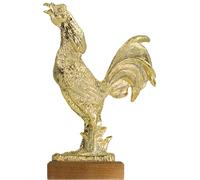 Trofeo mejor Gallo de Pelea GRABADO Figura dorada de 27cm de altura