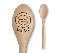 Trofeo para perdedores de golf: cuchara de madera con grabado "Shortest Drive", regalo perfecto y divertido para competiciones de golf y torneos (conducción más corta)
