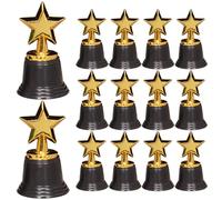 Trofeos para niños, 16pcs Star Mini Trophy, Premio de Trofeo Plastic, premios de 2.7x4.7 pulgadas y trofeos por favores, accesorios, recompensas