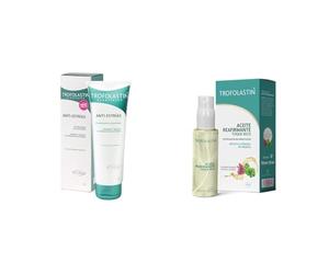Trofolastin - Pack crema antiestrías 200ml + Aceite reafirmante 100 ml - Previene y reduce la formación de estrías Centella asiática - Embarazo, adolescentes y deportistas