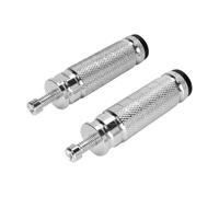 TROGPYXG Compatible con 2 uds M8 reposapiés Plegables universales for Motocicleta estriberas reposapiés Juego de Pedales Traseros Pieza de Motocicleta de Aluminio CNC(Silver)