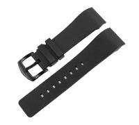 TROGPYXG Compatible con Cartier Sandoz Santos Serie 100 Correa de Reloj for Hombre y Mujer Correa de Reloj de Goma de Silicona Pulsera de Reloj de Pulsera de 20 mm y 23 mm(Black black-a,23mm)