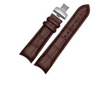 TROGPYXG Compatible con correa de reloj de cuero Tissot 1853 Couturier Series T035627A T035407A Pulsera de cuero for hombre Arc Belt 23 mm Accesorios Tissot(A-Brown - steel,T035 627A)