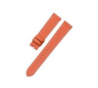 TROGPYXG Compatible con Correas de Reloj de Piel de Becerro Hermes H Hour HH1.210 501 de 16 mm y 20 mm. Correas de Reloj de Piel de Capa Superior(Orange with White t,20mm)