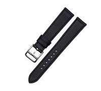 TROGPYXG Compatible con correas de reloj Hermes H Hour/Cape Cod Calf Leaher de grano liso, accesorios for mujer, 16, 17, 20mm(Black with clasp,20mm)