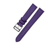 TROGPYXG Compatible con correas de reloj Hermes H Hour/Cape Cod Calf Leaher de grano liso, accesorios for mujer, 16, 17, 20mm(Purple with clasp,17mm)