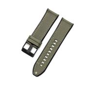 TROGPYXG Compatible con la serie Diesel Officer Correa de reloj de silicona Diseño de cuero con revestimiento de nailon Correa de reloj impermeable a prueba de sudor Interfaz plana(Army Green-BK-K3)