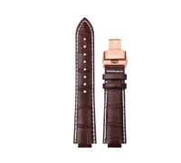 TROGPYXG Compatible con Maserati R8821108025 R8851108002 correa de reloj for hombre, correa de reloj Trident con boca elevada, accesorios de 21mm y 24mm(Brown white RG,24mm)