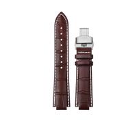TROGPYXG Compatible con Maserati R8821108025 R8851108002 correa de reloj for hombre, correa de reloj Trident con boca elevada, accesorios de 21mm y 24mm(Brown white SK,24mm)