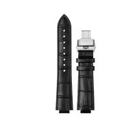 TROGPYXG Compatible con Maserati R8821108025 R8851108002 correa de reloj for hombre, correa de reloj Trident con boca elevada, accesorios de 21mm y 24mm(Black line SK,24mm)