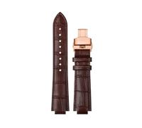 TROGPYXG Compatible con Maserati R8821108025 R8851108002 correa de reloj for hombre, correa de reloj Trident con boca elevada, accesorios de 21mm y 24mm(Brown line RG,24mm)