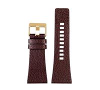 TROGPYXG Correa de reloj Compatible con relojes diésel DZ4386 1657 1399 1206 4323 banda negra 22mm 24mm 26mm 27mm 28mm 30mm 32mm correa de cuero(Brown rose gold-A,24mm)