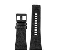 TROGPYXG Correa de reloj Compatible con relojes diésel DZ4386 1657 1399 1206 4323 banda negra 22mm 24mm 26mm 27mm 28mm 30mm 32mm correa de cuero(Black black-A,32mm)