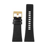 TROGPYXG Correa de reloj Compatible con relojes diésel DZ4386 1657 1399 1206 4323 banda negra 22mm 24mm 26mm 27mm 28mm 30mm 32mm correa de cuero(Black rose gold-A,24mm)