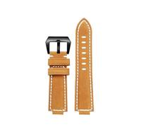 TROGPYXG Correa de reloj de piel de vaca con boca convexa Compatible con Casio EFB-680 serie ECB-10YD, correa de reloj Retro esmerilada modificada, pulsera for hombre(Khaki black,18mm)