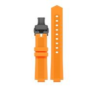 TROGPYXG Correa de Repuesto de Silicona Compatible con el Reloj M047.507.11. Compatible con Allen REN. Mismo Estilo de Banda. Proyección de 24 x 12 mm.(Orange Black 1)