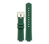 TROGPYXG Correa de Repuesto de Silicona Compatible con el Reloj M047.507.11. Compatible con Allen REN. Mismo Estilo de Banda. Proyección de 24 x 12 mm.(Green Gold)