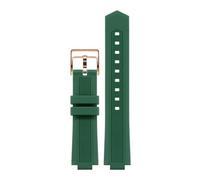 TROGPYXG Correa de Repuesto de Silicona Compatible con el Reloj M047.507.11. Compatible con Allen REN. Mismo Estilo de Banda. Proyección de 24 x 12 mm.(Green Rose)