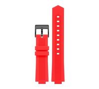 TROGPYXG Correa de Repuesto de Silicona Compatible con el Reloj M047.507.11. Compatible con Allen REN. Mismo Estilo de Banda. Proyección de 24 x 12 mm.(Red Black)
