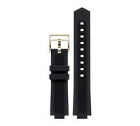 TROGPYXG Correa de Repuesto de Silicona Compatible con el Reloj M047.507.11. Compatible con Allen REN. Mismo Estilo de Banda. Proyección de 24 x 12 mm.(Black Gold)