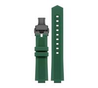 TROGPYXG Correa de Repuesto de Silicona Compatible con el Reloj M047.507.11. Compatible con Allen REN. Mismo Estilo de Banda. Proyección de 24 x 12 mm.(Green Black 1)