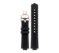 TROGPYXG Correa de Repuesto de Silicona Compatible con el Reloj M047.507.11. Compatible con Allen REN. Mismo Estilo de Banda. Proyección de 24 x 12 mm.(Black Rose 1)