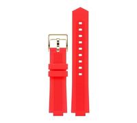 TROGPYXG Correa de Repuesto de Silicona Compatible con el Reloj M047.507.11. Compatible con Allen REN. Mismo Estilo de Banda. Proyección de 24 x 12 mm.(Red Gold)