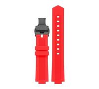 TROGPYXG Correa de Repuesto de Silicona Compatible con el Reloj M047.507.11. Compatible con Allen REN. Mismo Estilo de Banda. Proyección de 24 x 12 mm.(Red Black 1)