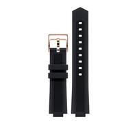 TROGPYXG Correa de Repuesto de Silicona Compatible con el Reloj M047.507.11. Compatible con Allen REN. Mismo Estilo de Banda. Proyección de 24 x 12 mm.(Black Rose)