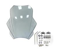 TROGPYXG Cubiertas de Parabrisas compatibles con MT07 MT09, Parabrisas Universal Ajustable, Compatible con Parabrisas de Motocicleta Honda CBR600RR CB1000R GXSR 600 750(Grey 22-25mm)