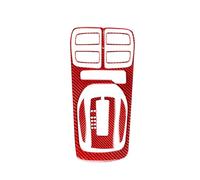 TROGPYXG Embellecedor Adhesivo for Panel de Cambio de Marchas Interior de Fibra de Carbono Compatible con Camaro 2010, 2011, 2012, 2013, 2014 y 2015.(Red Carbon LHD)