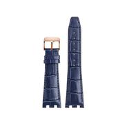 TROGPYXG Leather Watch Strap Compatible with Maurice Lacroix AIKON Series AI6038 AI6008 AI1018 Watchband Cow Leather Watches Accessories(Blue Rose Pin)