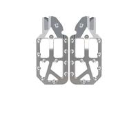 TROGPYXG Pedales Plateados compatibles con Surron Light Bee X Segway X160 X260 Estriberas modificadas Personalizadas E-Bike Compatible con Pieza de Motocicleta SurRon(Silver-Silver)