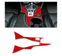 TROGPYXG Pegatina for Panel de Cambio de Marchas de Coche, de Fibra de Carbono Suave, Compatible con Camaro 2016, 2017, 2018, 2019, 2020, 2021, 2022 y 2023.(Red Carbon Fiber)