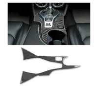 TROGPYXG Pegatina for Panel de Cambio de Marchas de Coche, de Fibra de Carbono Suave, Compatible con Camaro 2016, 2017, 2018, 2019, 2020, 2021, 2022 y 2023.(Black Carbon Fiber)