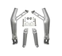 TROGPYXG Soporte de Clavijas de pie for Pasajero Trasero de Motocicleta Compatible con Yamaha YZF R1 R1S R1M 2015-2024/YZF R7 2022-2024/YZF R6 2017-2025 Plata/Negro(Silver)