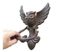 TroHollis Llamador Puerta,Llamador Puerta Exterior Aldaba de Puerta Antigua de Hierro Fundido, Decorativa, de Hierro Forjado, con pestillo for Puerta, Antigua, for casa o Oficina