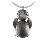 TROIKA ANGELINA - Llavero de ángel de la guarda con ángeles - Regalo para permiso de conducir - Metal fundido - Mate - cepillado original, Plateado mate, handlich