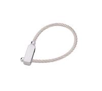 TROIKA BIG LOOP llavero de cable de acero, anilla grande con cierre ingenioso; cable 4 mm, 20 cm largo, loop 8,5 × 5,5 cm; súper seguro y resistente