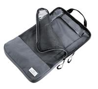 TROIKA bolsa de compresión BLUE CYCLE PACKING SHIRTS, bolsa grande con cremallera y asa para ahorrar espacio; fabricada en plástico marino reciclado; gris oscuro