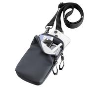 TROIKA Bandolera para Smartphone Black SMARTBAG con Gran Compartimento para el móvil y Otro Adicional para Accesorios; Correa y mosquetones metálicos; poliéster/Tarpaulin Negro