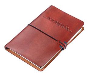 TROIKA BULLET JOURNAL - BTJ36/BR - 2 cuadernos DIN A5 con cubierta de piel sintética - Diario - 36 páginas perforadas - Papel certificado FSC - Cuadrícula de puntos - Recargable - TROIKA Original