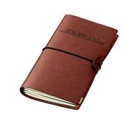 TROIKA Bullet Journal Travel Journal - Diario con 2 cuadernos y compartimentos, 36 hojas perforadas, tamaño de papel de 10 cm x 18,5 cm y cuadrícula de puntos de piel sintética, PVC, terciopelo en