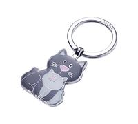 Troika CAT & KITTY Llavero 8 centimeters Gris (Grau)